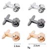 Alloy Alloy Cufflinks Gold Silver Black Shirt Suit Cuff Links Elegant Style Knot  Men