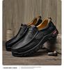 Men's Outdoor Casual Slip-On Leather Shoes - Large Size, Non-Slip, Wear-Resistant, Soft Sole