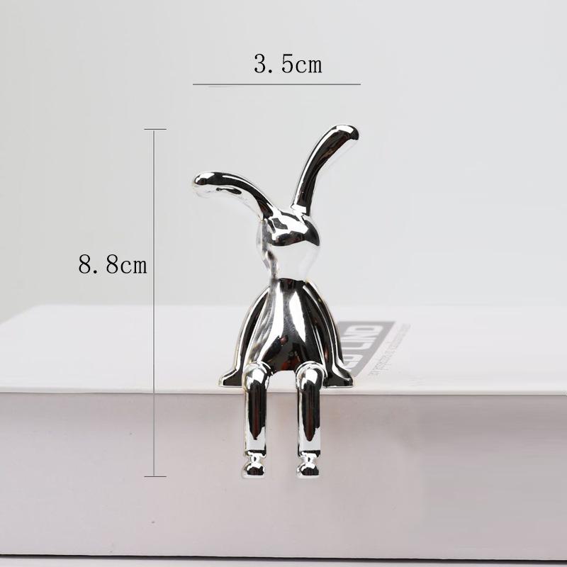 

Long-Eared Rabbit Double Statue Cartoon Decoration Accessories Living Room Bedroom Car Decoration Desktop Decorative Ornamet
