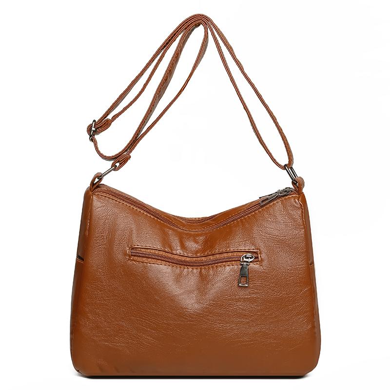 Women's Shoulder Bag PU Large Capacity Multifunctional Messenger Bag Vintage Mother Bag