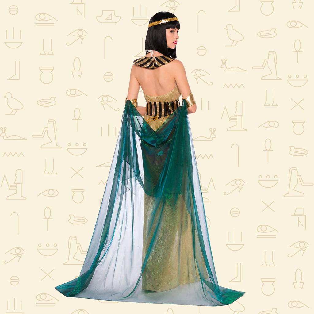 Costume da Cleopatra Set Parrucca Faraone Egiziano Principessa S M