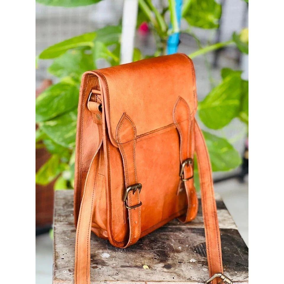 Handgefertigte Proter Leder Vintage Laptop Messenger Aktentasche Umhängetasche