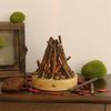 Wooden Simulated Bonfire Lights,Desktop Decorative Halo Lights,Creative Log Bonfire Night Lights USB Charging flameless Candles