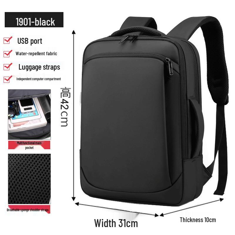 Men's Large Capacity Multifunctional Oxford Cloth Laptop Backpack for Business Travel