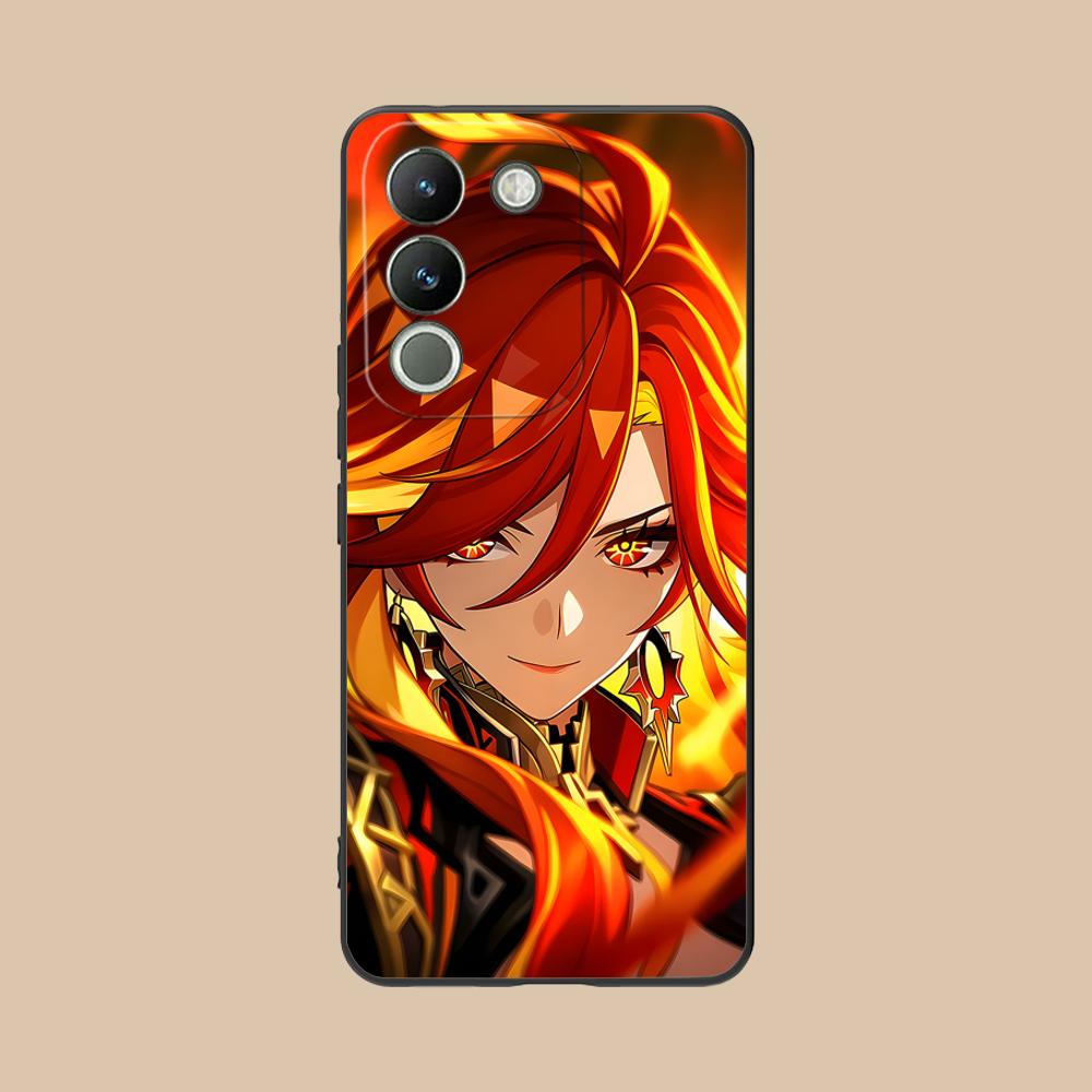 

Game GI Mavuika Matte TPU Mobile Phone Case for VIVO V60 V50 V40 V30 V29 V27 V25 V23 Pro Lite 5G Colorful Printing Cover vivo V23e
