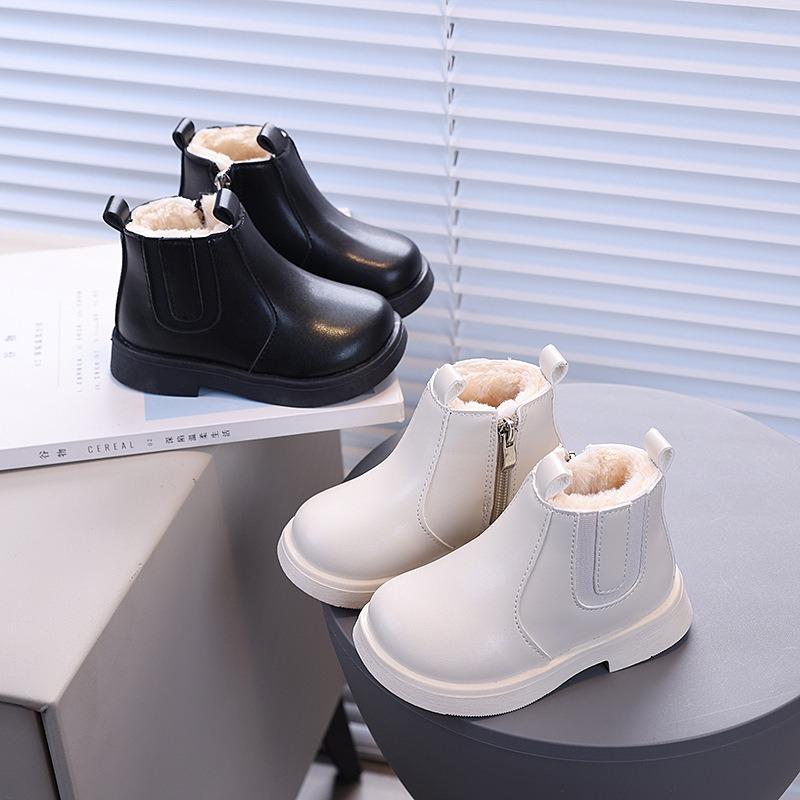 New Girls' Sweet & Cool British Style – Boys' Winter Soft-Sole Toddler Boots, Fashionable Versatile Trendy Design