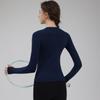 Women's Slim Fit Long Sleeve Yoga and Running Top - Quick-Drying, Breathable, Round Neck for Autumn and Winter Workouts