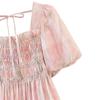 Silkberry Square Neck Floral Print Short Sleeve Blouse