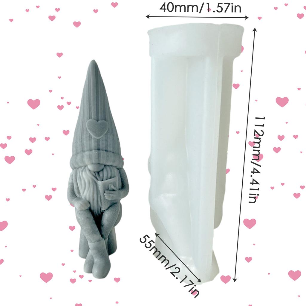 Valentinstag Zwerge Formen DIY Ostern Kerze Silikon 3D Schwedischer Tomte Kerzenform St. Patrick's Day Deko Kerzen Gießform