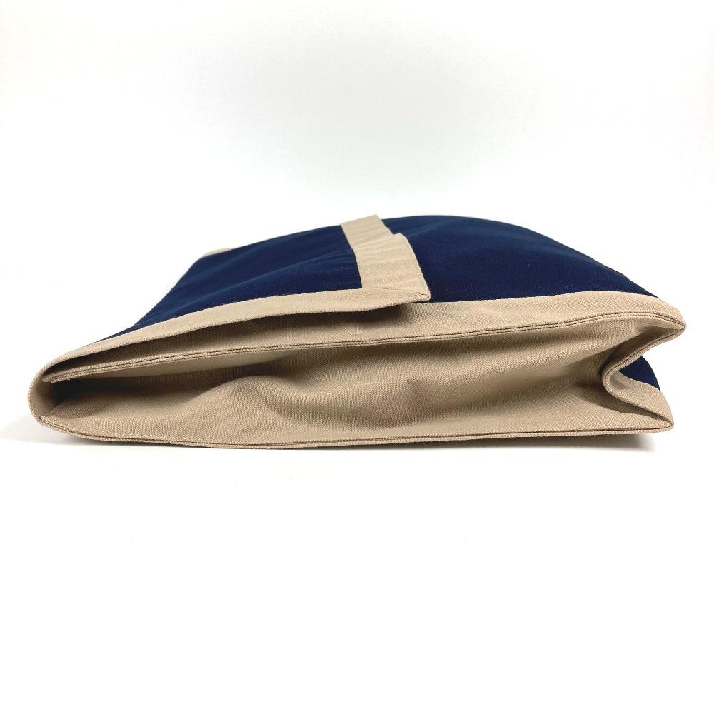 HERMES Tapidocel Big Extra Large Pouch Flap Clutch bag cotton Navy