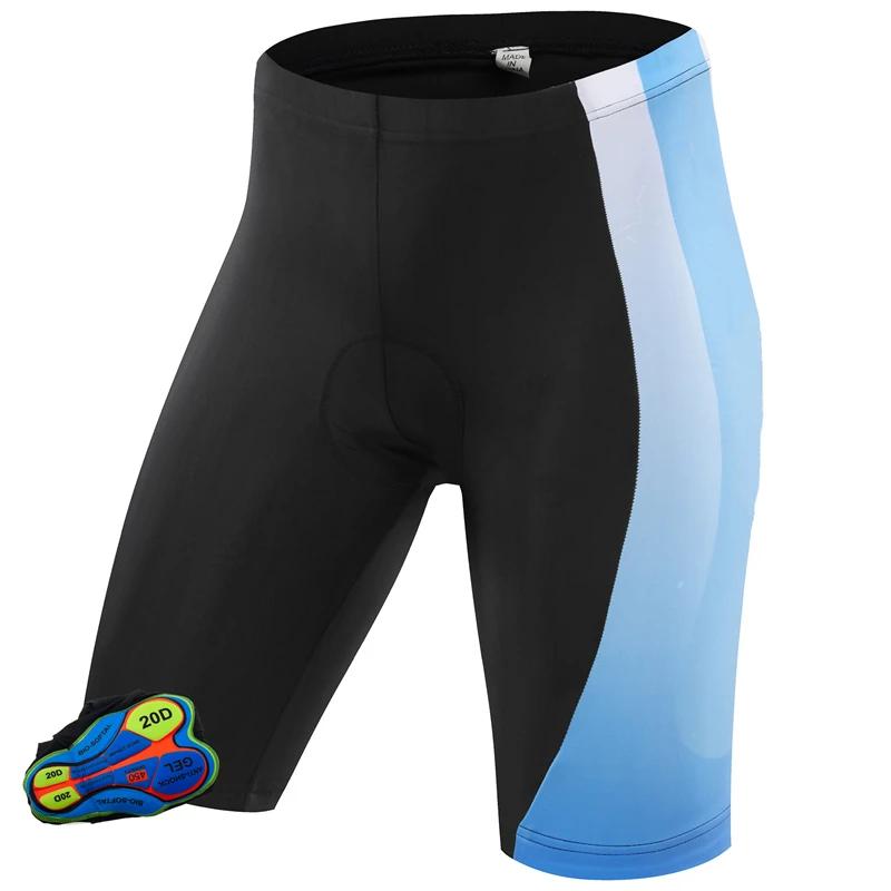 Professionally Team 20D Gel Padded Cycling Shorts Men Bicycle Short Pants Shockproof Bike Trousers Tights Sports Wear Clothes XXS