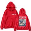 Japanese Style Tokyo Graphic Hoodie Men Women 90s Vintage Fashion Harajuku Sweatshirt Oversized