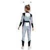 Dětský kostým mimozemšťana Cosplay Dlouhý rukáv Vysoký pas Lesklý kovový zip Kombinéza Halloweenský body