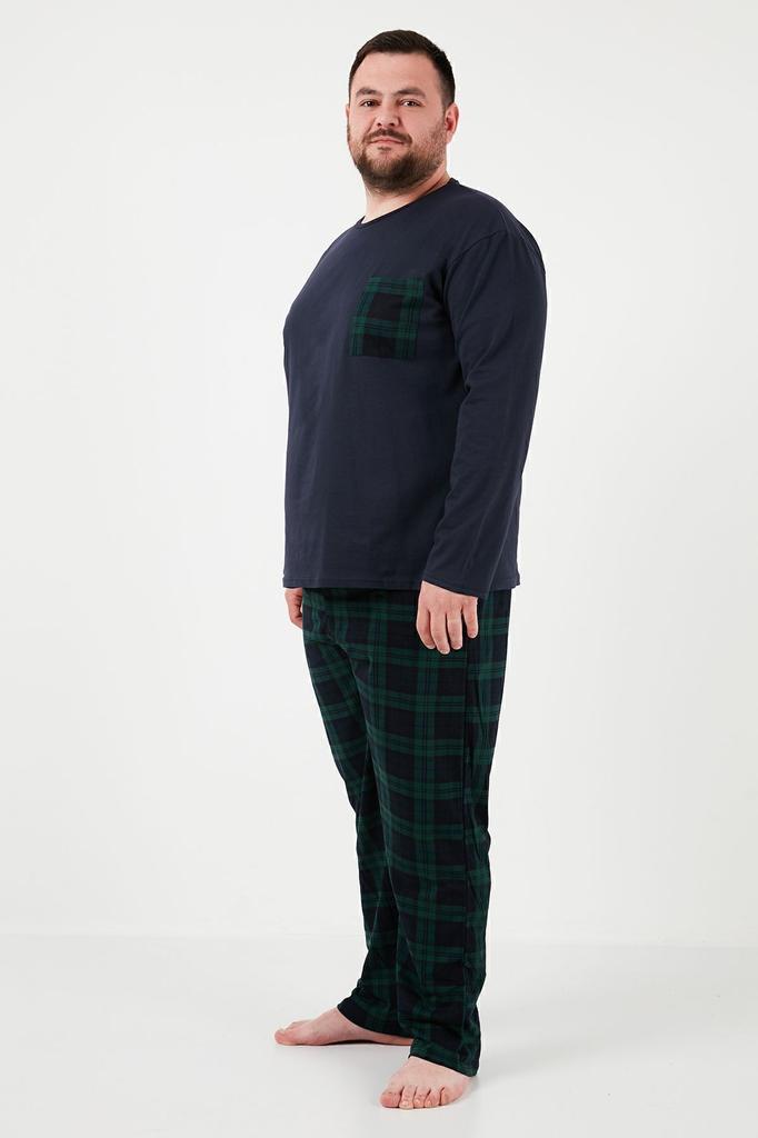 Men's Plus Size Plus Size Pajama Set Cotton Regular Fit Plus Size Pajama Set Men's Pajama Set