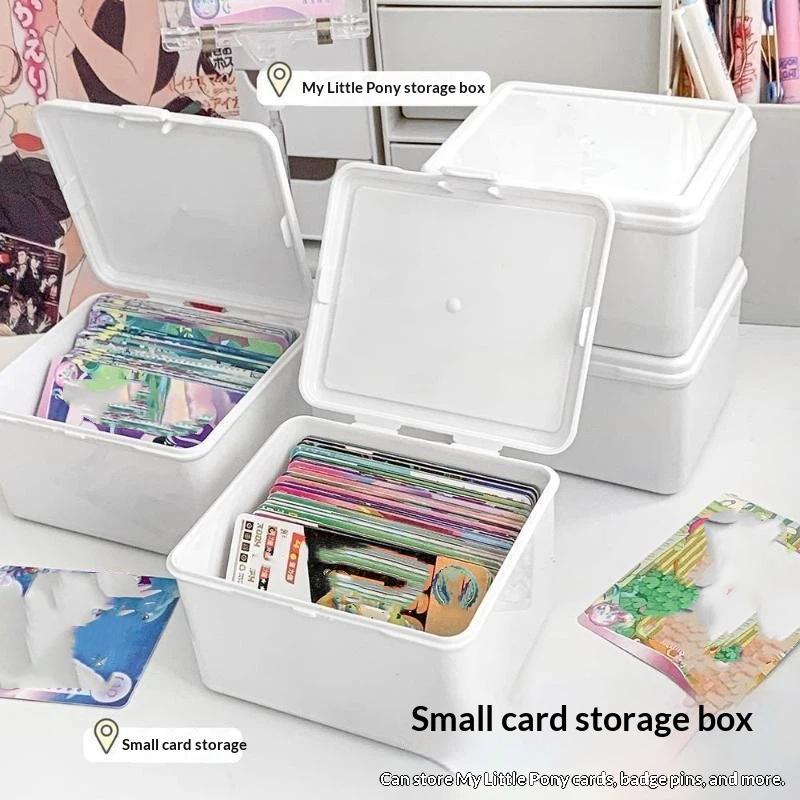 1Pc Korean Transparent Storage Box Card Photocard Storage Box Photo Card Organizer Classification Flip Box
