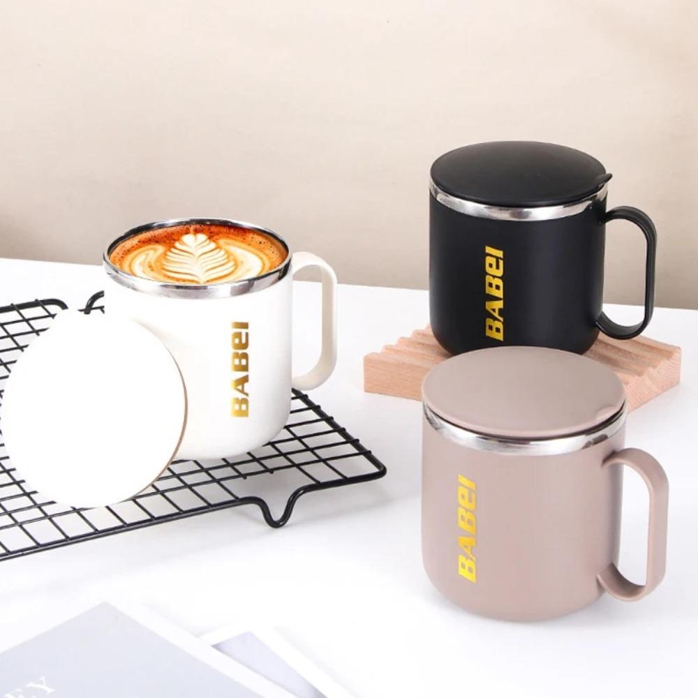 Double-Layered Vacuum Flask 304 Stainless Steel Coffee Cup Portable Milk Tea Cup  Milk