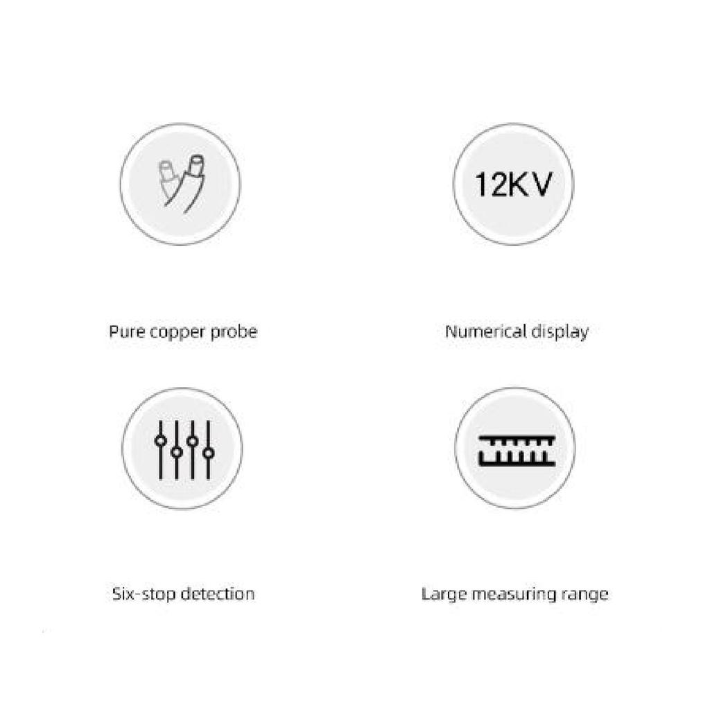 Portable Electric Fence Voltage Tester 12kv Electric Fence Voltage Fault Finder with 6 Indicator Lights for Farm