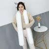 Fashionable 180cm Fake Fur Long Scarf Thick Fur Decor Winter Fluffy Scarf Soft Plush Luxury Wraps Shawl Party