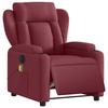 VidaXL Fauteuil de massage inclinable électrique Rouge bordeaux Tissu 3204473