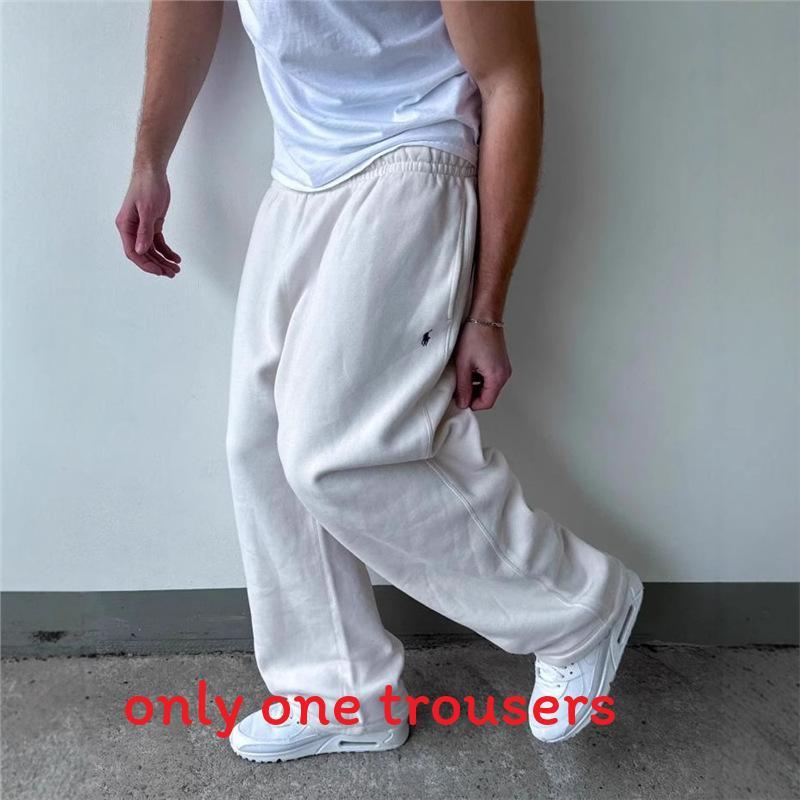 Embroidery Street Style Joggers With Elastic Waist For Casual Urban Wear Men