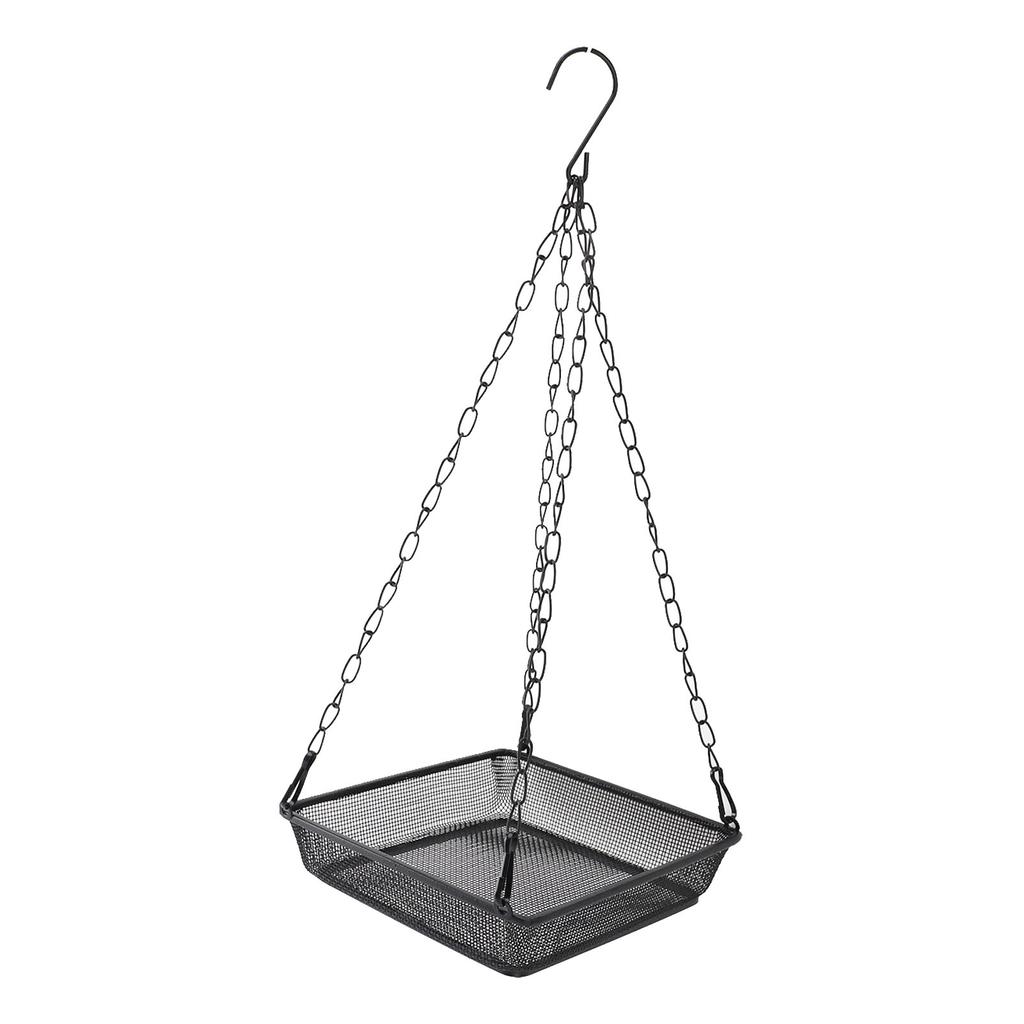 Hanging Bird Feeder Carbon Steel Mesh Platform Bird Feeding Tray for Yard Garden Outdoor