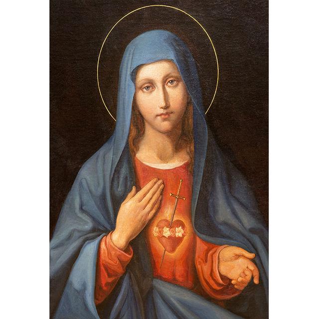 Sacred Heart of Jesus The Virgin Mary of Guadalupe Canvas Painting Poster Print Wall Art Picture for Living Room Office Decorate No Frame