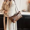 Oil Wax Leather Korean Style Minimalist INS Flip Underarm Bag Design, Casual and Versatile Shoulder Bag, Large Capacity Tote Bag