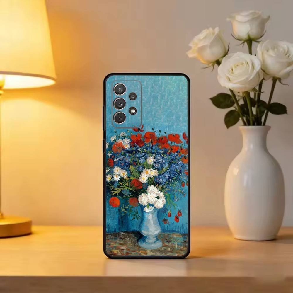 

R-Retro V-Van G-Gogh O-Oil P-Painting Phone Case For Samsung S25,S24,S21,S22,S23,S30,Ultra,S20,Plus,Fe Transparent Cover Samsung S30plus5G