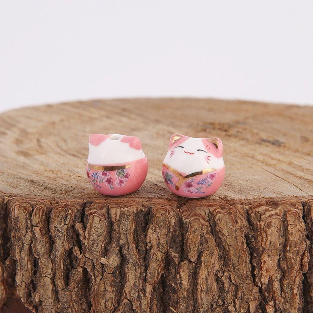 Kitty Maneki-neko Beads Cat DIY Jewelry Accessory Fashion Plutus Cat Beads  DIY Jewelry