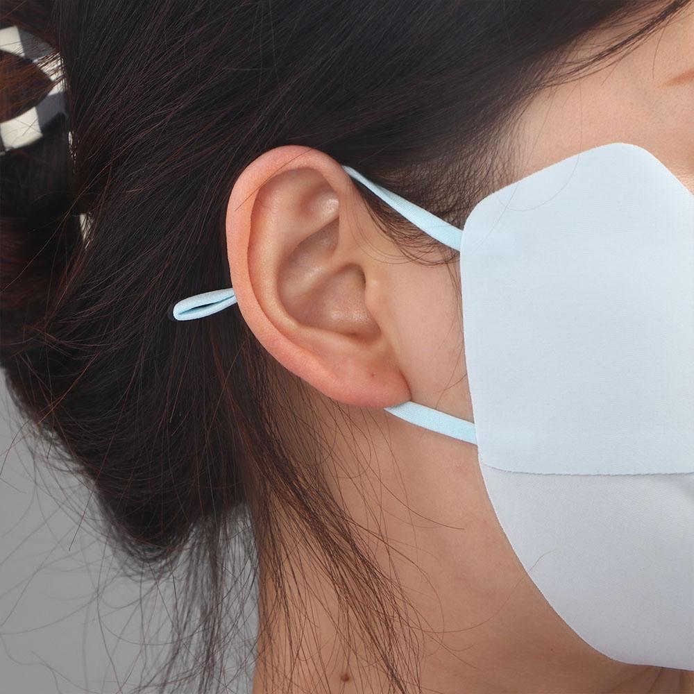 UV Protection Solid Color Hanging Ear Type Face Cover Ice Silk Mask Sunscreen Mask Face Scarf