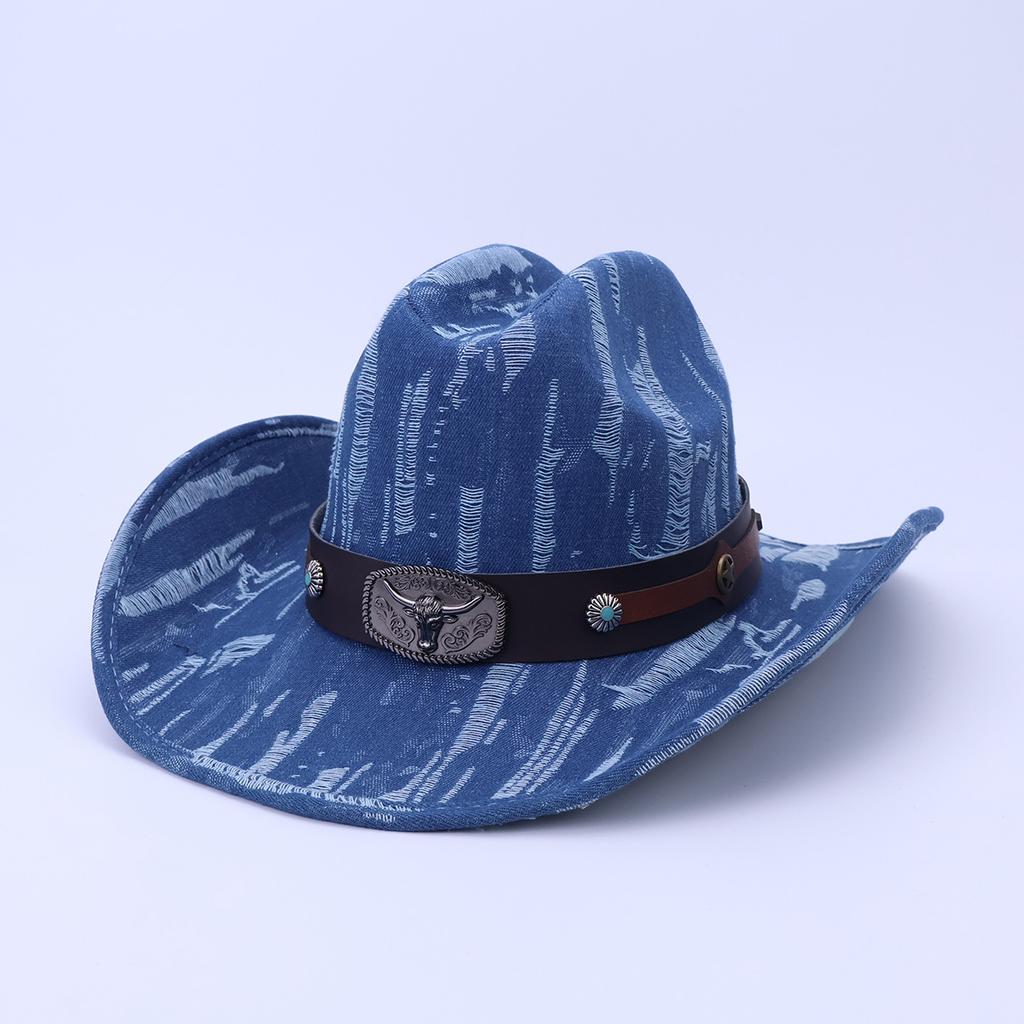 Amazon Cross-Border Explosion, European And American Retro Washed Holes, Western Cowboy Hats, Men'S And Women'S Fashion Casual Jazz Hats