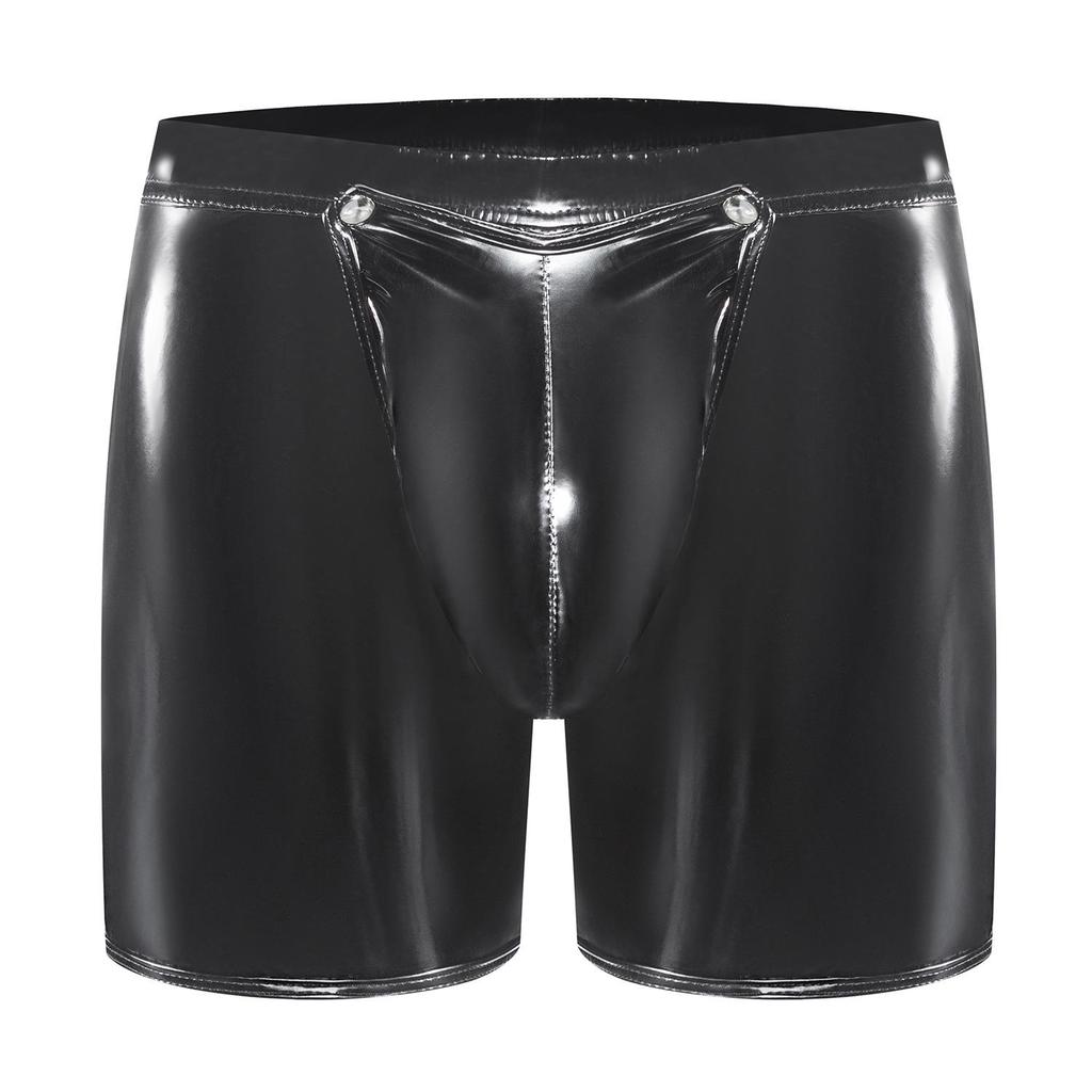 Men’s Shiny PVC Open Crotch Briefs - Accurate Size, No Odor