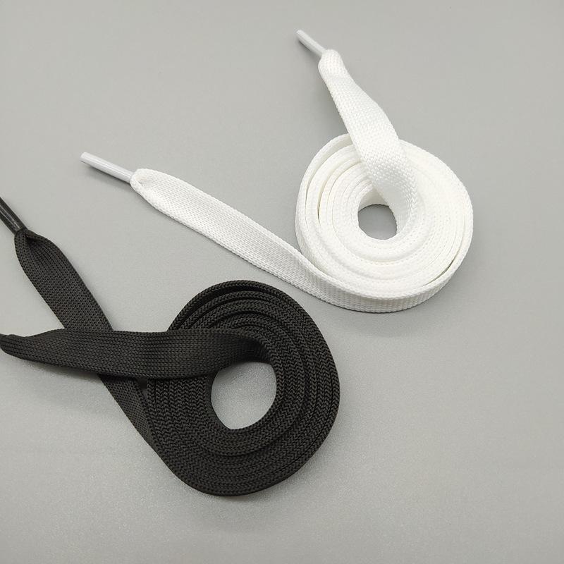 Vibrant Rainbow & White Shoelaces: Colorful 7-Color & White Options, 1.2cm Wide, Thick Crochet.