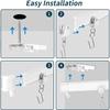 Flexible Bendable Ceiling Curtain Track Kit Durable Plastic With Multiple Hooks for Room Divider Curtains Rod RV Ceiling Track F