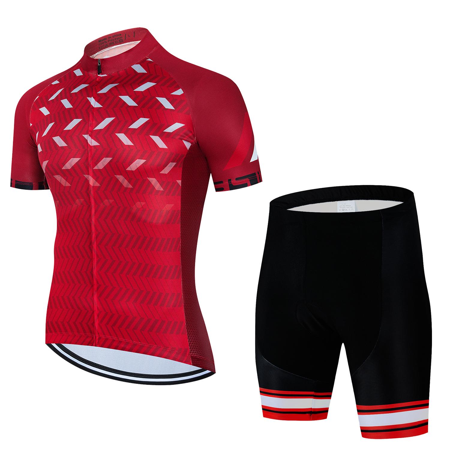 

2025 Cycling Jersey and Shorts Set for Men, Comfortable Padded Bike Wear, Quick Dry Fabric, Perfect for Cycling Training & Racing 4XL