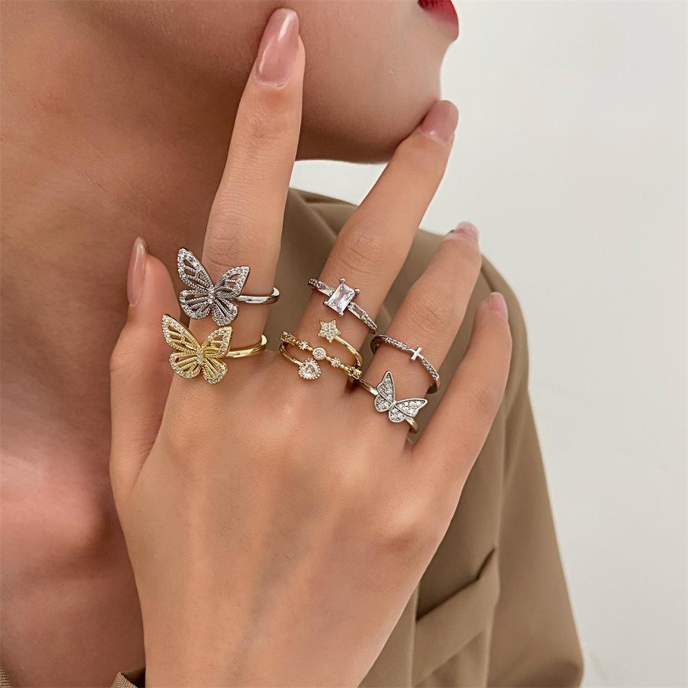 New Fashion Large Zircon Ring 2026 Trending New Index Finger Crystal Rings For Women Jewelry Accessories Gift Anel Bague Anillos