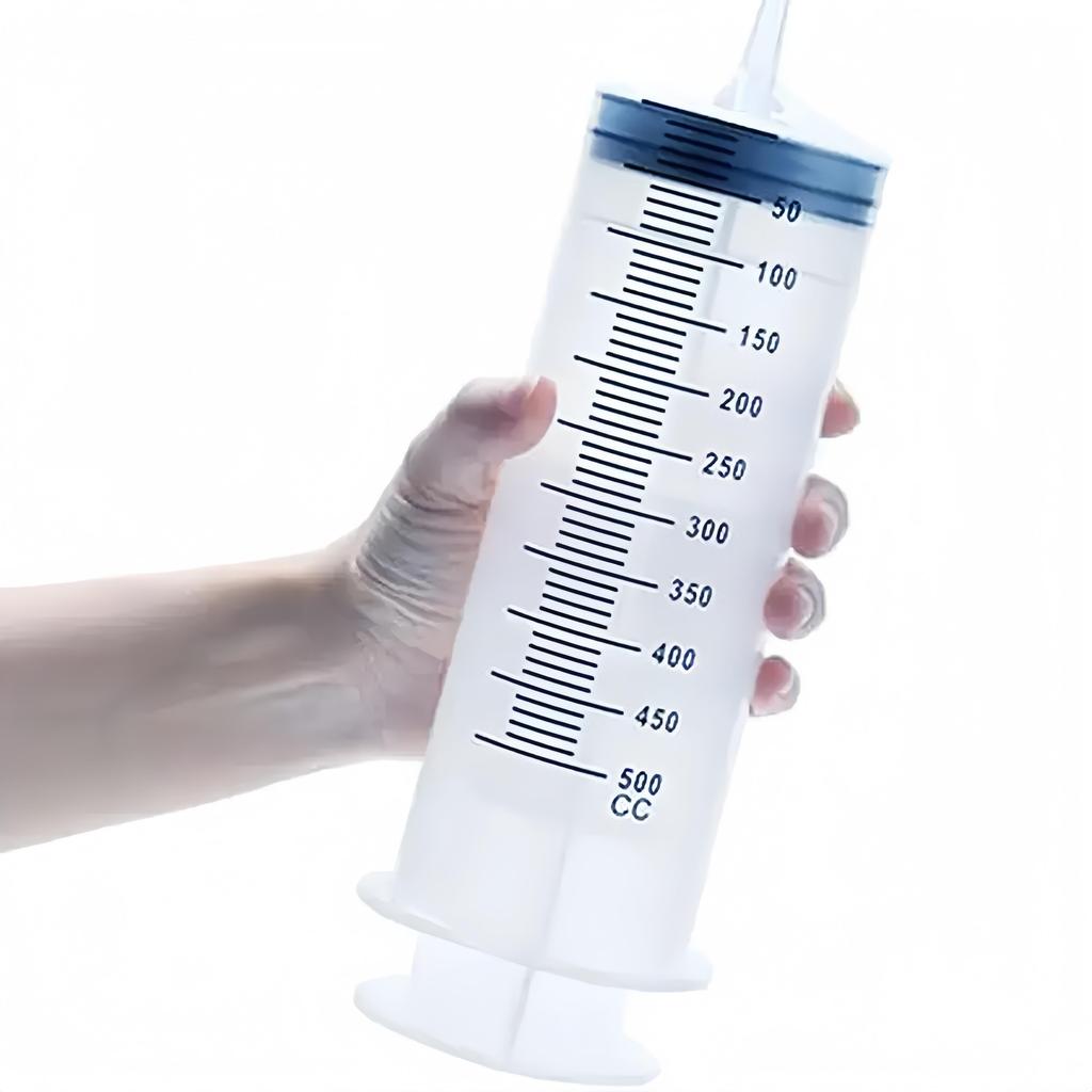 500ml Large Syringe with Tube Sterile and Individual Sealed  Plastic Garden Syringe for Liquid Paint Epoxy Resin Oil Watering Plants Refilling