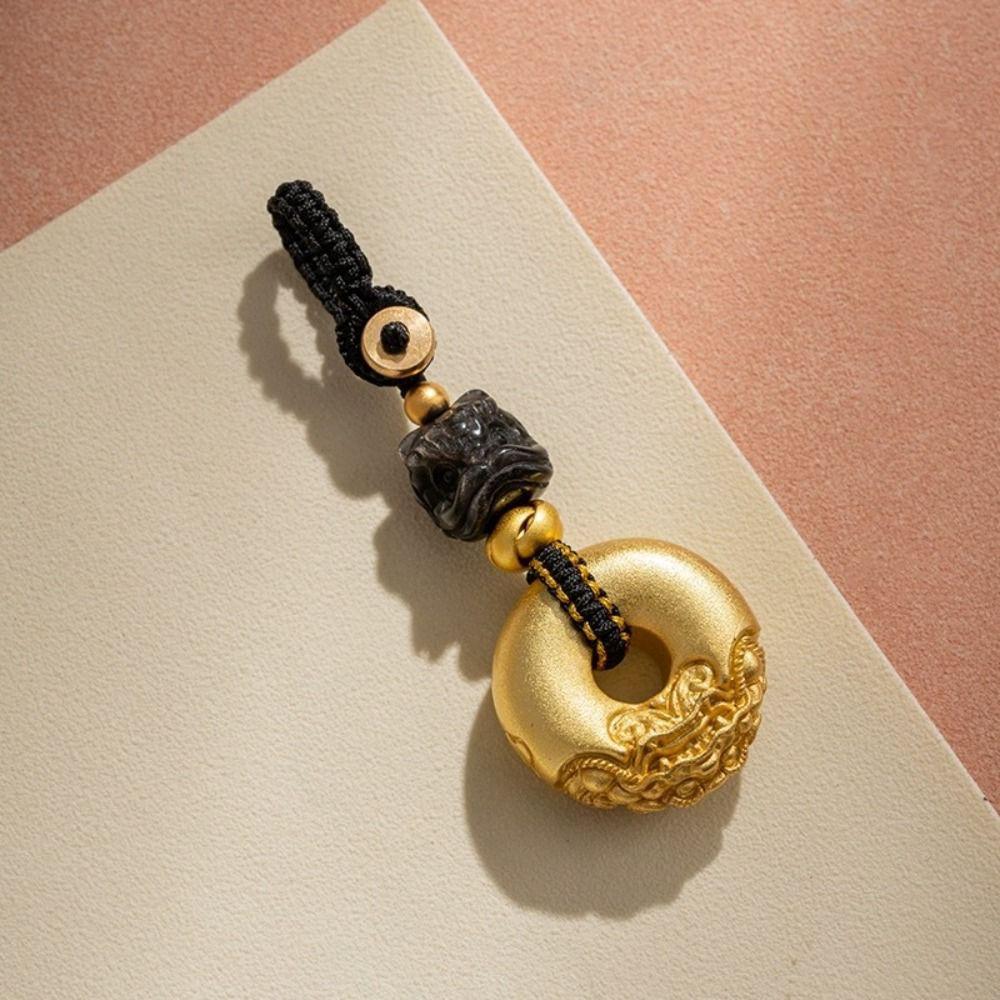 Brass Pixiu Car Key Chain Wealth Bag Ornaments Creative Peace Buckle  Gift