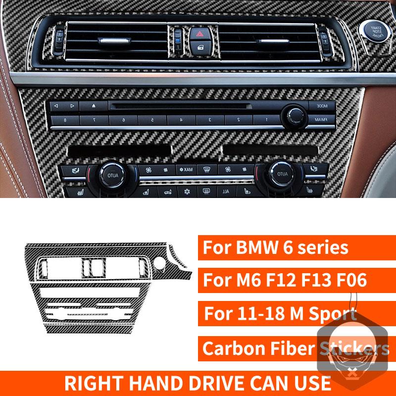 Nálepky z uhlíkových vlákien na ovládanie klimatizácie klimatizácie pre BMW radu 6 M6 F12 F13 F06 2011-2018 M