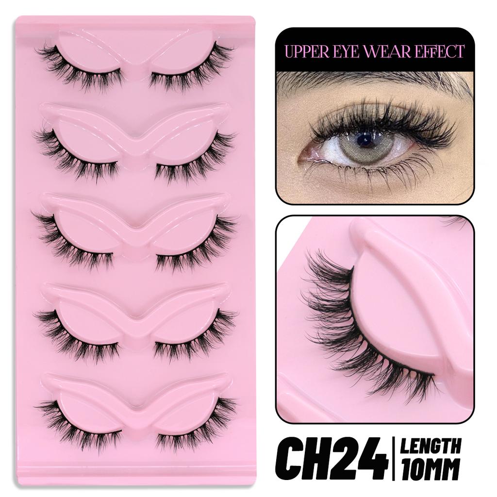 Cat Eye Lashes Faux Mink Eyelashes Natural Long Winged End Eye Elongated Eyelashes Faux Cils Eyelashes Extension