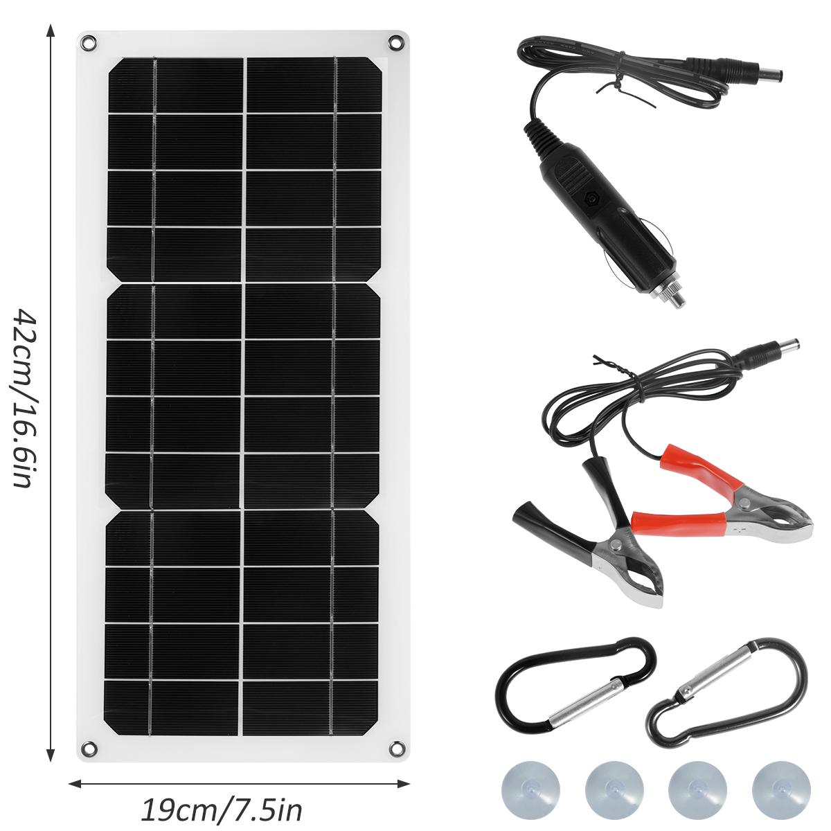 30W 12V Saules paneļa komplekts Ūdensizturīgs