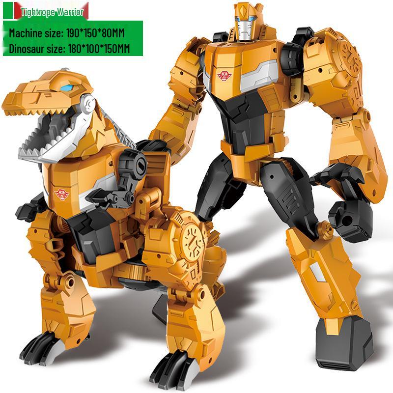 Transforming Triceratops Robot: Toy Tyrannosaurus Rex with Weapons