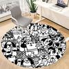 1pc Puppy Pet Office Round Area Rug, Indoor Mat Suitable ForOffice, Under Office Chairs Bedroom Living Room Home Decor, Room Decot231