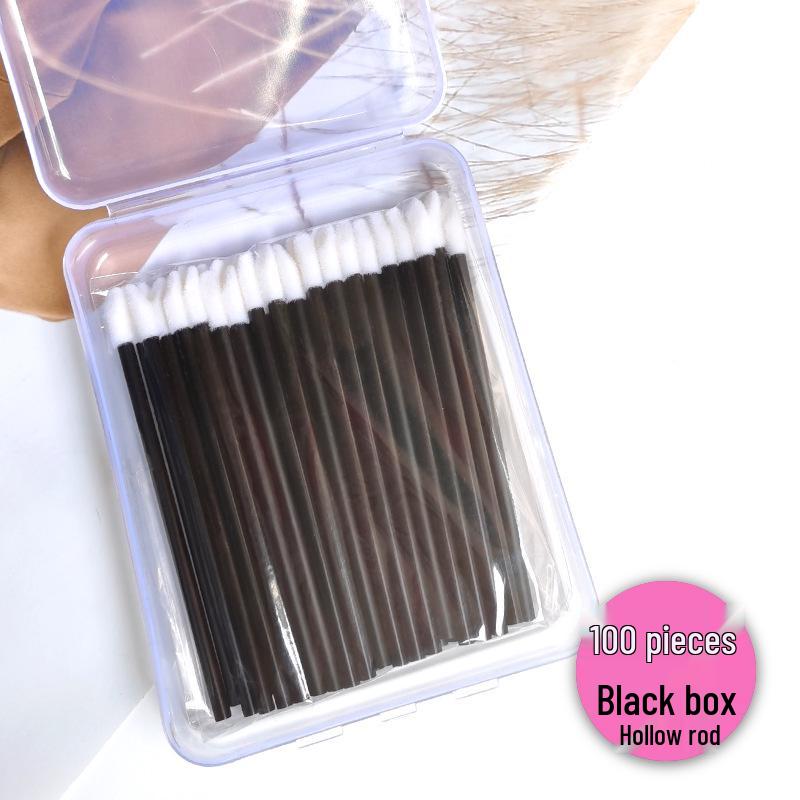 50/100-Pack Boxed Disposable Flocked Lip Brush Wands - Portable Lip Gloss, Lipstick, Lip Liner, & Lip Mask Brushes