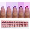 Skin Tones Stick-On Nail French Tip Press Stick Nail In Short Almond Shape Fingernails Extension Set 160 -Piece