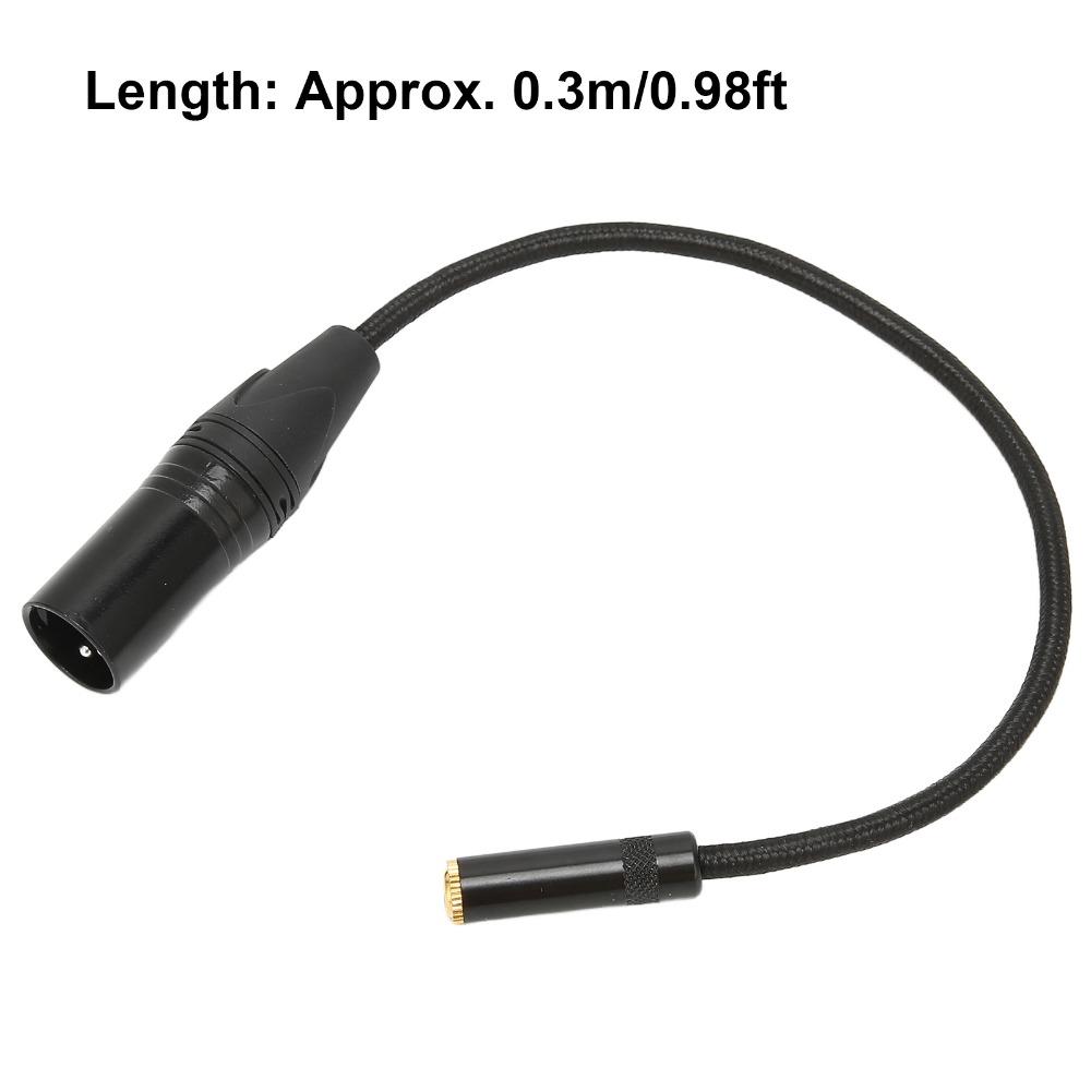 Male To Female Connector 3Pin XLR Male To 3.5mm Female Calbe Nylon Woven Audio Cable  for Mixers