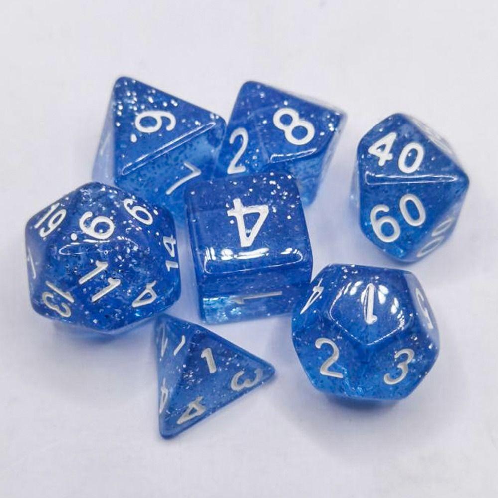 Multifaceted Digital Dice Set Double Colors Acrylic Table Game Opaque Polyhedral Dices for DND Dice Tabletop Role-Playing Game