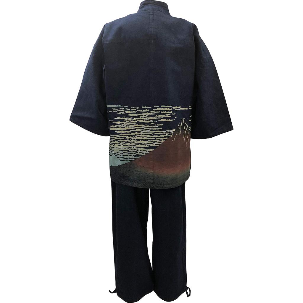 Edoten Samue Bomull Denim Slitesterk men Rød Fuji Marineblå Størrelse 3L (Arbeidsklær) - 100% Stoff, Myk, Året rundt, Herre, Mønster, Blå,