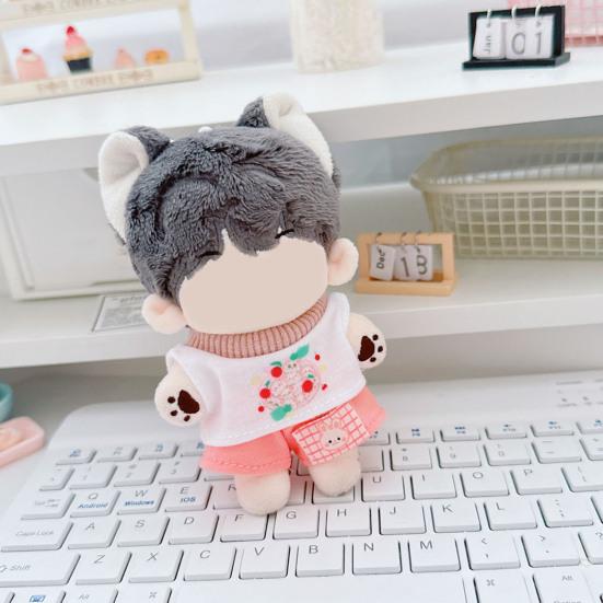 Puppenkleidungsset T-Shirt und Shorts für 17cm La Bubu Puppen Handgemachtes Stilvolles Outfit Puppenkleidung Geschenk für Puppensammler