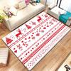 Weihnachten rot weiß Rentier Schneeflocke Muster Teppich Feiertagsdekoration festlicher Wohnzimmerteppich gemütliche Winterheimdekoration Xmas Geschenk